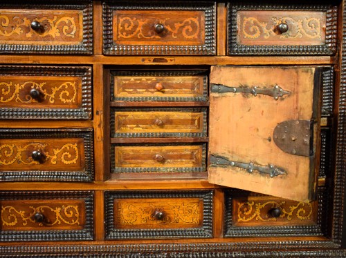 Antiquités - Cabinet marqueté - Vérone, Renaissance Italienne fin du 16e siècle